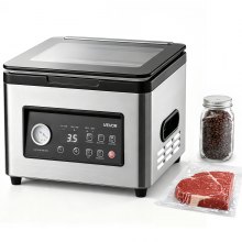 VEVOR Chamber Vacuum Sealer -100kPa Vacuum Power 11" Seal Bar Packing Machine, for Home Kitchen & Commercial Use, 4-Piston Dry Pump, Food Packaging Machine for Meats, Liquids, Mason Jar Kit & Sous Vide