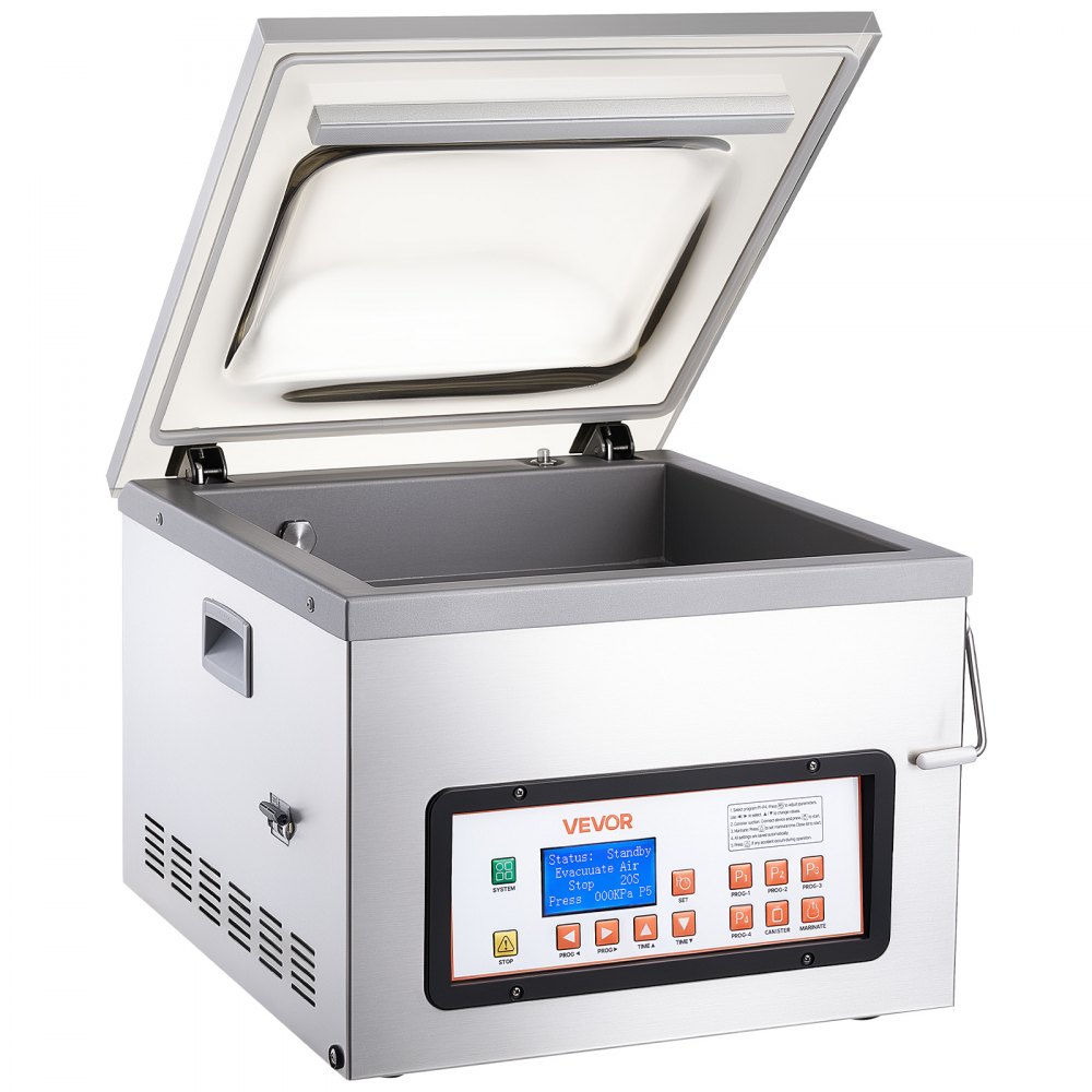 VEVOR Chamber Vacuum Sealer 11.8L Chamber 304.8 mm Seal Bar Packing Machine, for Home Kitchen, 370W Commercial-Grade Oil Pump, Food Packaging Machine for Meats, Marinades, Mason Jar Kit & Sous Vide