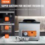 VEVOR Chamber Vacuum Sealer, 260 W tätningseffekt, vakuumförpackningsmaskin för våtfoder, kött, marinader och mer, kompakt storlek med 10,2" tätningslängd, applicerad i hemköket och kommersiellt bruk