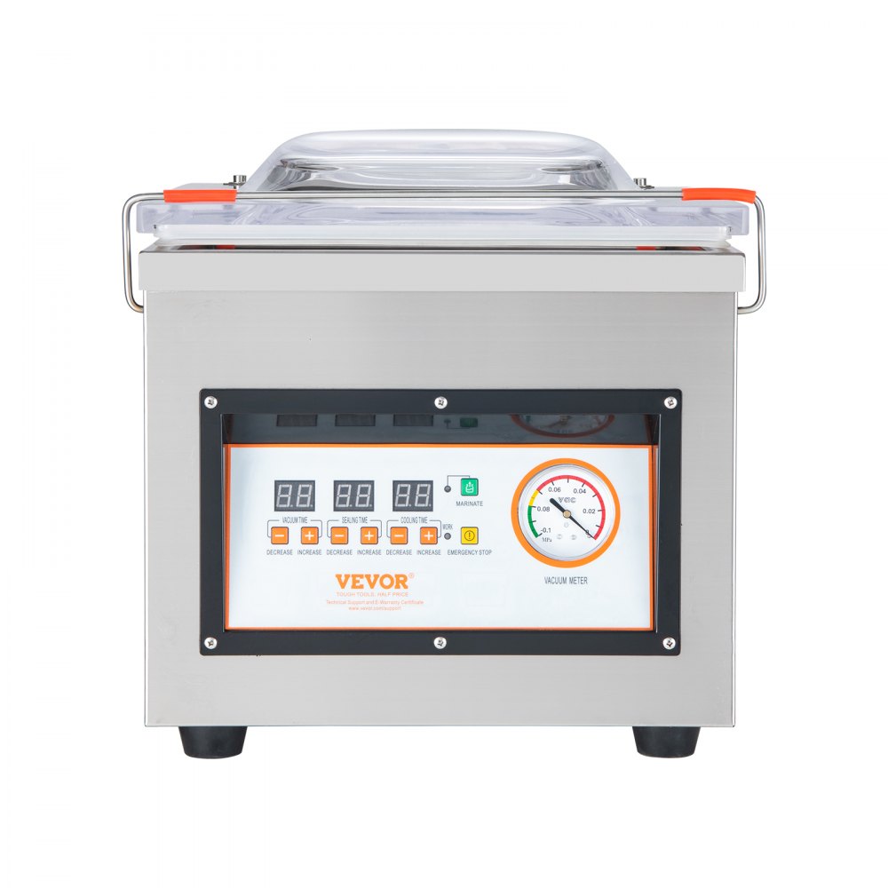 VEVOR Chamber Vacuum Sealer, 320W Sealing Power, Vacuum Packing Machine for Wet Foods, Meats, Marinades and More, Compact Size with 320 mm Sealing Length, Applied in Home Kitchen and Commercial Use