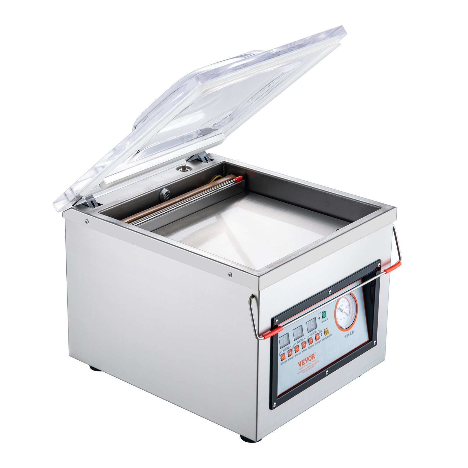 VEVOR Chamber Vacuum Sealer, 320W Sealing Power, Vacuum Packing Machine for Wet Foods, Meats, Marinades and More, Compact Size with 320 mm Sealing Length, Applied in Home Kitchen and Commercial Use