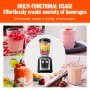 VEVOR Professional Blender Commercial Countertop Blenders 68 oz Smoothies Shakes