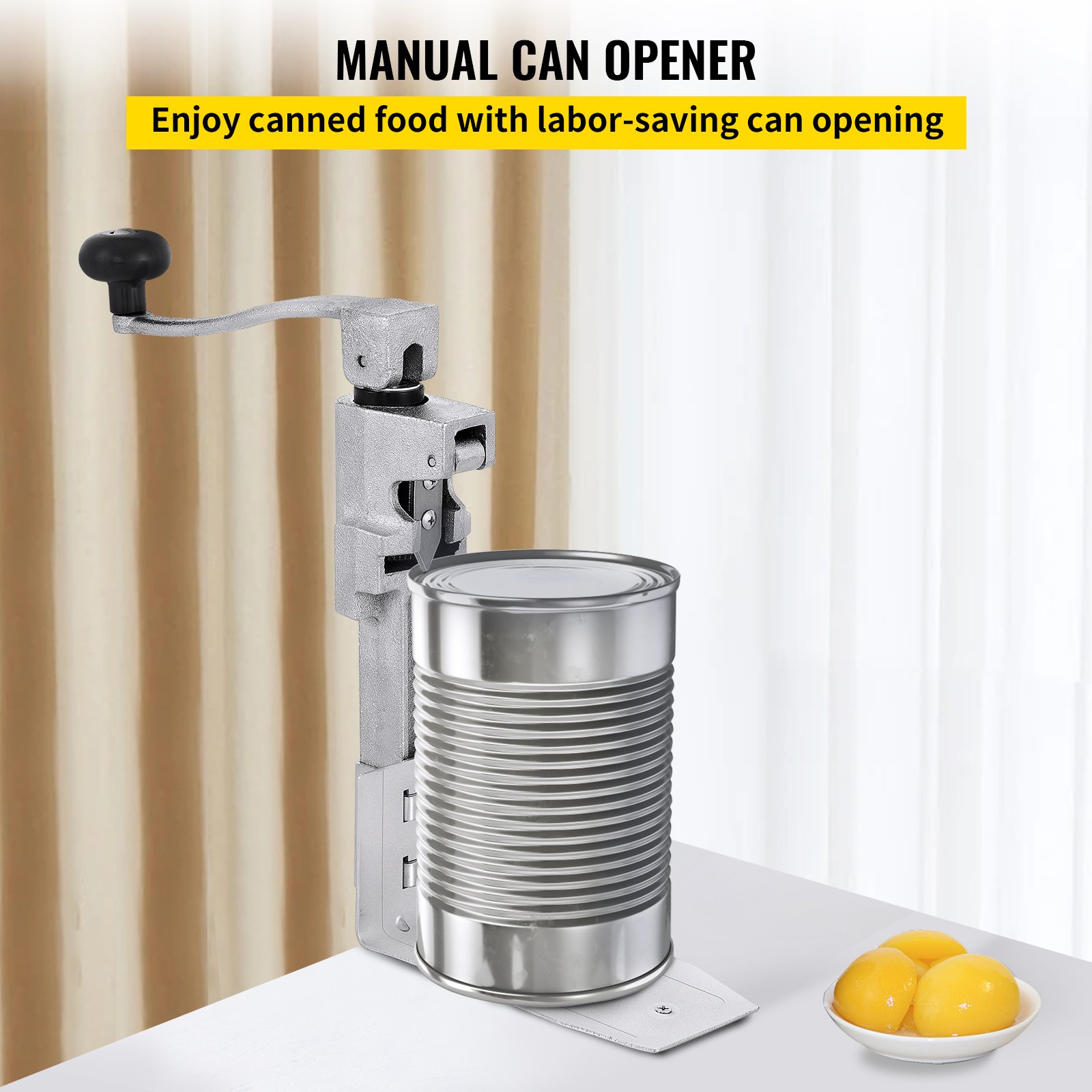 VEVOR Commercial Can Opener, 15.7 inches Tabletop Can Opener, Heavy Duty Manual Table Can Opener for Restaurant Hotel Bar