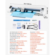 VEVOR Cutting Machine Vinyl Cutter Machine Automatic Edge Detection 2 Blade Type