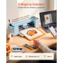 VEVOR Vinyl Cutting Machine, 305 mm, Button and Screen Controlled Vinyl Cutter, 20000+ Built-in Design Resources, Compatible with Mac, Windows, Android and iOS, for Creating Customized Crafts Cards
