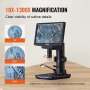 VEVOR Digital Microscope Coin Microscope 10.1in IPS Screen 10-1300X Magnification