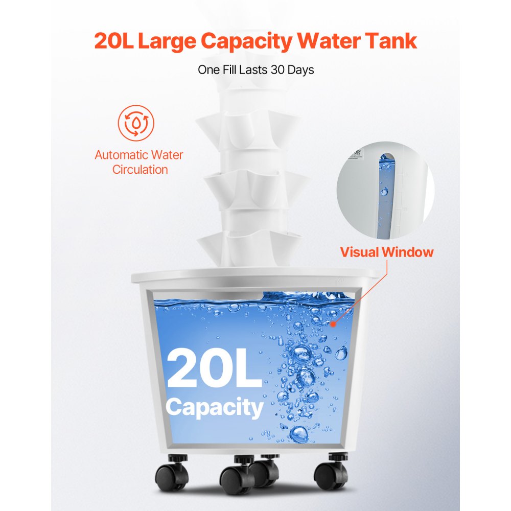 VEVOR Hydroponic Growing System, 30 Pods Vertical 6 Tiers Hydroponic Tower, Home Hydronic Garden with Water Pump & Timer, Water Circulation Plants Germination Kit for Indoor Herbs Fruits & Vegetables