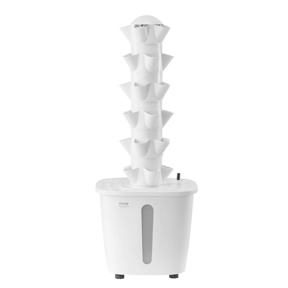 VEVOR Hydroponic Growing System, 30 Pods Vertical 6 Tiers Hydroponic Tower, Home Hydronic Garden with Water Pump & Timer, Water Circulation Plants Germination Kit for Indoor Herbs Fruits & Vegetables