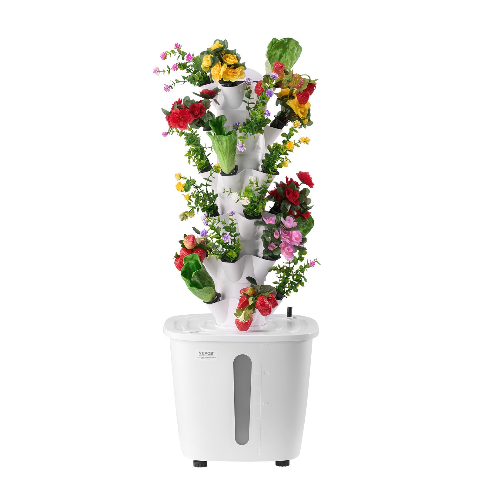 VEVOR Hydroponic Growing System, 30 Pods Vertical 6 Tiers Hydroponic Tower, Home Hydronic Garden with Water Pump & Timer, Water Circulation Plants Germination Kit for Indoor Herbs Fruits & Vegetables