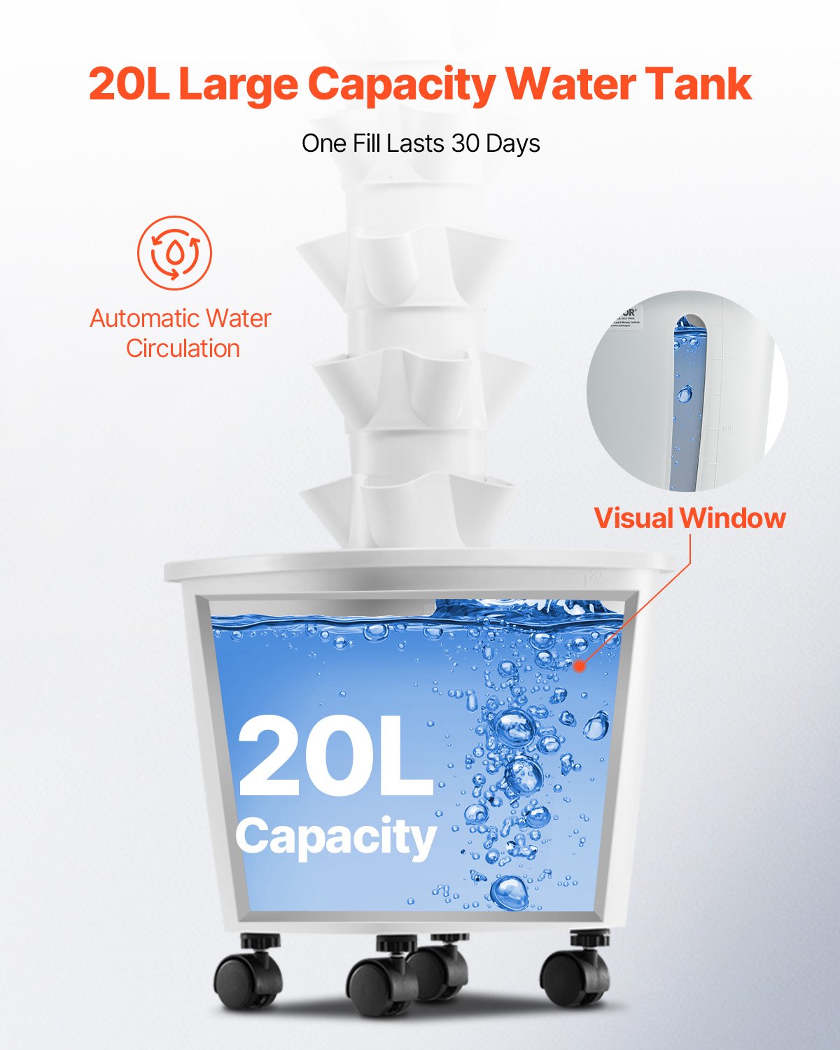 VEVOR Hydroponic Growing System, 30 Pods Vertical 6 Tiers Hydroponic Tower, Home Hydronic Garden with Water Pump & Timer, Water Circulation Plants Germination Kit for Indoor Herbs Fruits & Vegetables