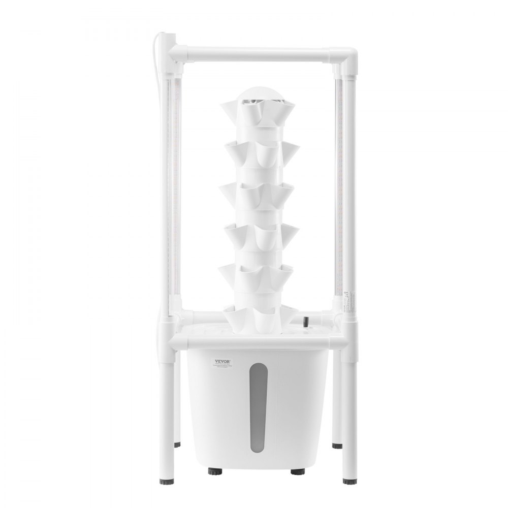 VEVOR Hydroponic Growing System with Grow Light, 30 Pods Vertical 6 Tiers Hydroponic Tower, Home Hydronic Garden with Water Pump, Plants Germination Kit for Indoor Herbs, Fruits and Vegetables