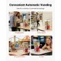 VEVOR Gumball Machine for Kids, 17"H Home Candy Vending Machine, PC Gumball Dispenser, Bubble Gum Machine for Game Stores, Coin Operated Gumball Bank for Toy Capsules Bouncy Balls Candy, Red