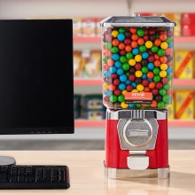 VEVOR 17 "H máquina expendedora de chicles banco de monedas Vintage dispensador de dulces PC rojo
