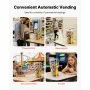 VEVOR Gumball Machine for Kids, 17"H Home Candy Vending Machine, PC Gumball Dispenser, Bubble Gum Machine for Game Stores, Coin Operated Gumball Bank for Toy Capsules Bouncy Balls Candy, Yellow