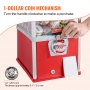 VEVOR 21 "H Máquina expendedora de chicles Banco de monedas Dispensador de chicles vintage PS Rojo