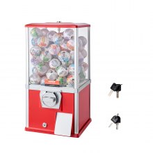 VEVOR 21"H Gumball Machine Vending Coin Bank Vintage Gumballs Dispenser PS Red