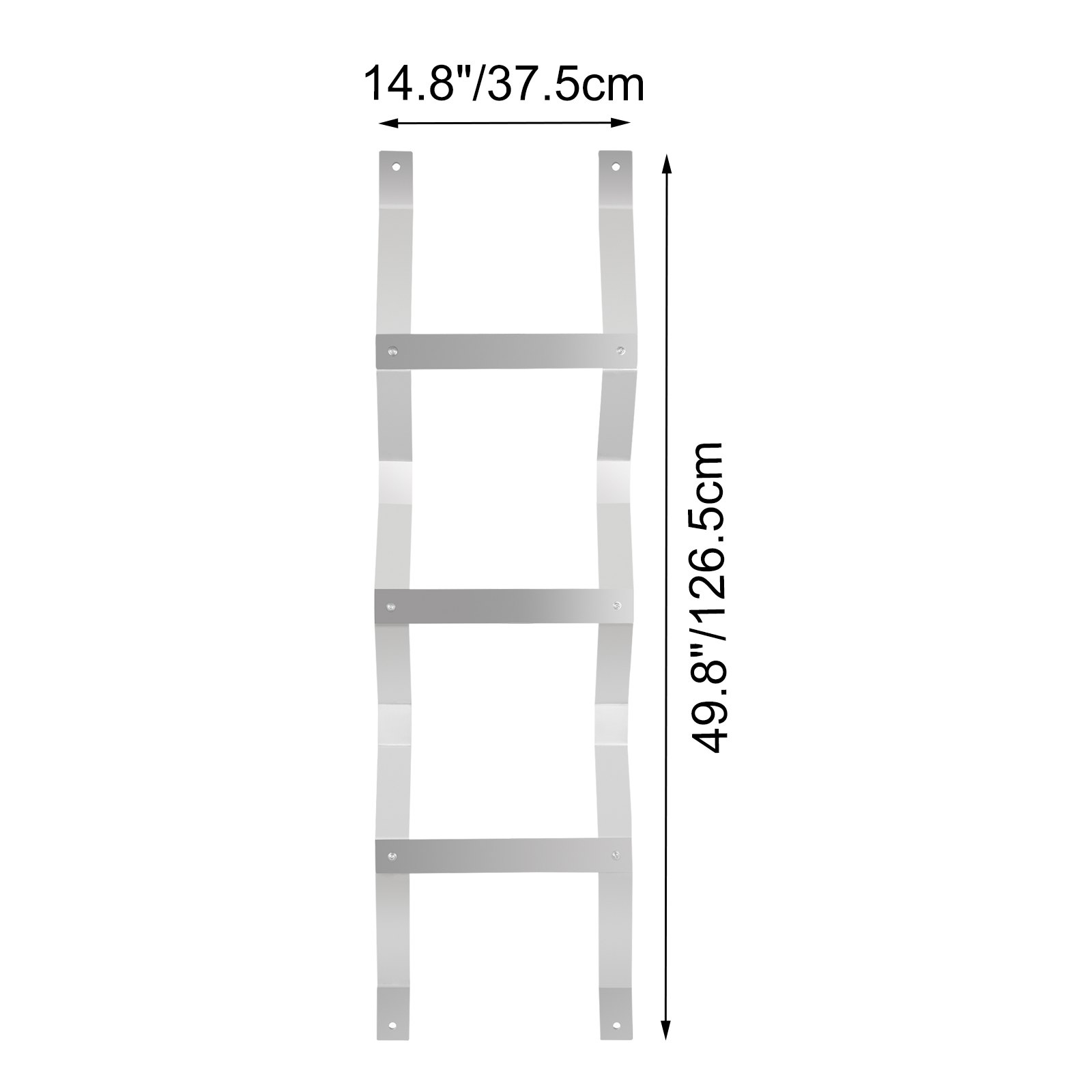 VEVOR Basement Window Well Egress Escape Ladder 3-Step Aluminum W/ Accessories