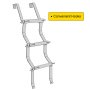 VEVOR Basement Window Well Egress Escape Ladder 3-Step Aluminum W/ Accessories