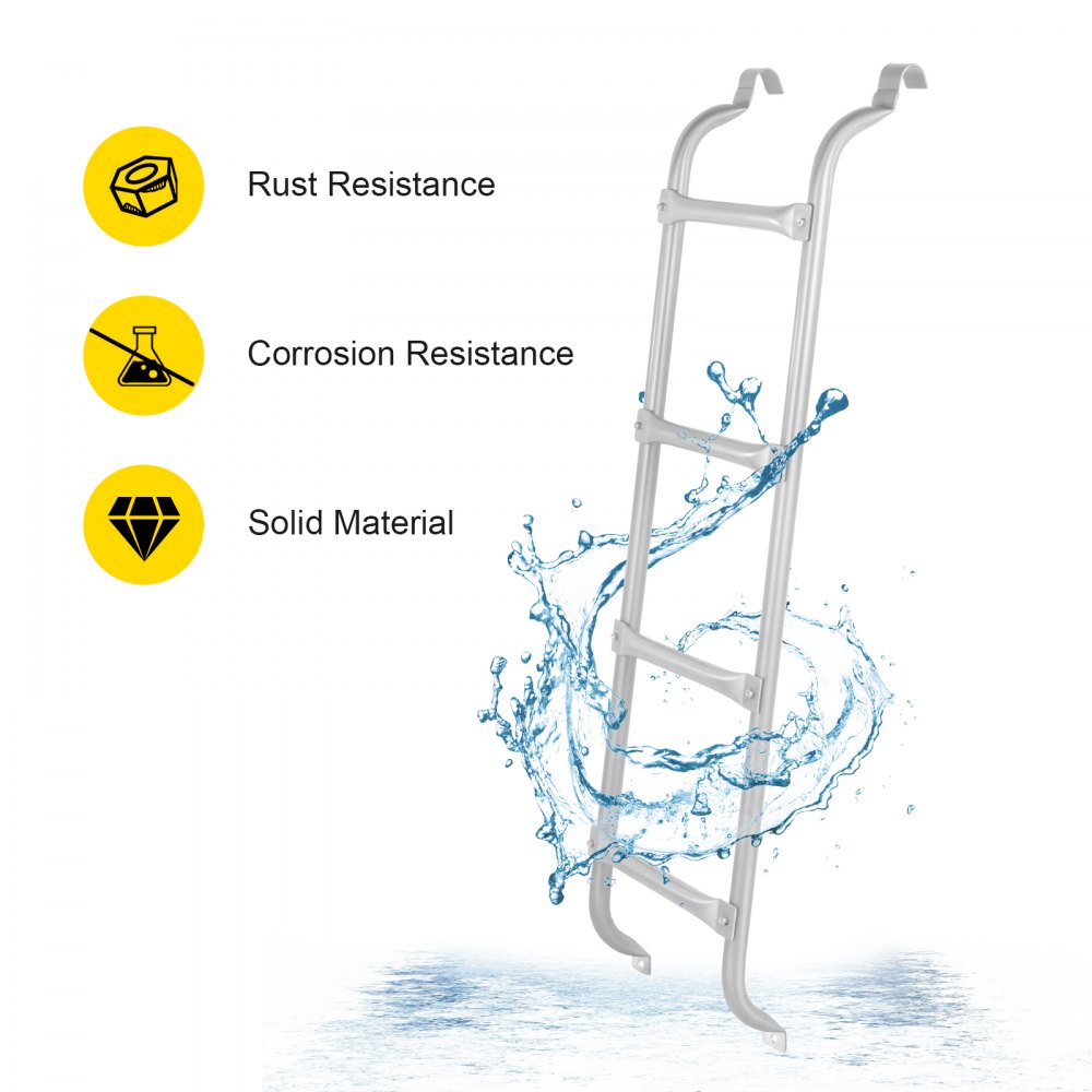 VEVOR Egress Ladder Basement Egress Ladder 4-step Steel 400LBS Load Capacity