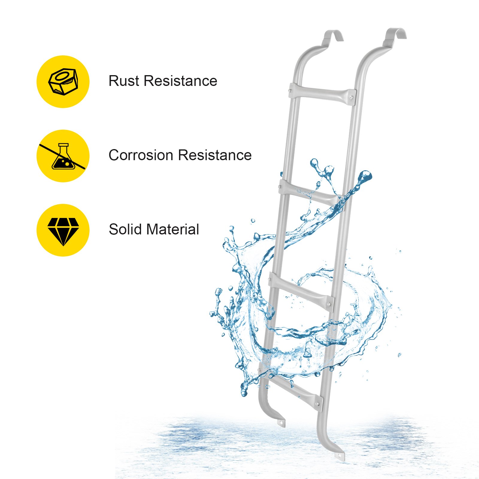 VEVOR Egress Ladder Basement Egress Ladder 4-step Steel 400LBS Load Capacity
