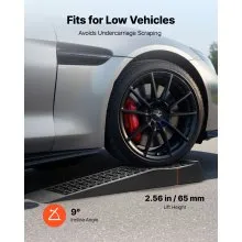 VEVOR Car Ramps, 4 PCS 9072 kg GVW Capacity, 65 mm Lift Height, Portable Low Profile Car Service Ramps for Home Garage Maintenance & Oil Changes, Heavy Duty for Low Chassis Vehicle & Support Jack