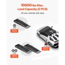 VEVOR Car Ramps, 2 PCS 9072 kg GVW Capacity, 65 mm Lift Height, Portable Low Profile Car Service Ramps for Home Garage Maintenance & Oil Changes, Heavy Duty for Low Chassis Vehicle & Support Jack