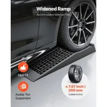 VEVOR Car Ramps, 2 PCS 9072 kg GVW Capacity, 65 mm Lift Height, Portable Low Profile Car Service Ramps for Home Garage Maintenance & Oil Changes, Heavy Duty for Low Chassis Vehicle & Support Jack