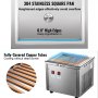 VEVOR Commercial Rolled Ice Cream Machine, Stir-Fried Ice Cream Roll Machine with Single Square Pan, Stainless Steel Stir-Fried Ice Cream Roll Maker, Yogurt Cream Machine for Bars Cafés Dessert Shops