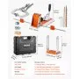 VEVOR Pocket Hole Jig Kit, 1/2 to 1-1/2 in Adjustable, Jig Pocket Hole System with Toolcase, C-Clamp, Step Drill, Hex Wrench, Drill Stop Ring, Square Drive Bit, Reinforced Metal Frame, for Woodworking