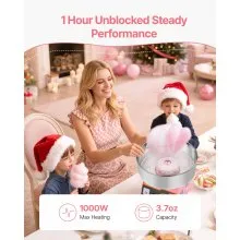 Commercial Cotton Candy Machine Electric Sugar Floss Maker Stainless Steel Pink