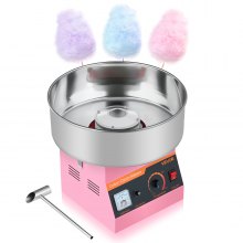 Commercial Cotton Candy Machine Electric Sugar Floss Maker Stainless Steel Pink