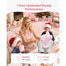 Commercial Cotton Candy Machine Electric Sugar Floss Maker Stainless Steel Pink