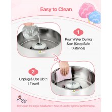 Commercial Cotton Candy Machine Electric Sugar Floss Maker Stainless Steel Blue