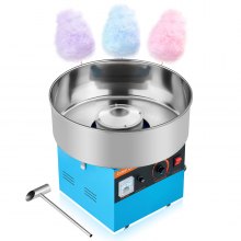 Commercial Cotton Candy Machine Electric Sugar Floss Maker Stainless Steel Blue