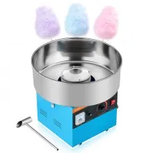 Commercial Cotton Candy Machine Electric Sugar Floss Maker Stainless Steel Blue
