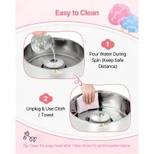 Commercial Cotton Candy Machine Electric Sugar Floss Maker Stainless Steel Blue