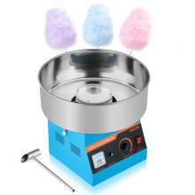 Commercial Cotton Candy Machine Electric Sugar Floss Maker Stainless Steel Blue