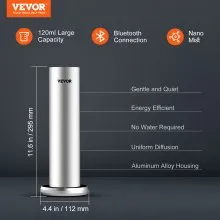 VEVOR Scent Air Machine for Home, 120ml Bluetooth Smart Cold Air Diffuser, 1000sq.ft Waterless Essential Oil Scent Air Diffuser, Floor Standing Aromatherapy Machine for Spa, Yoga, Home, Office, Hotel