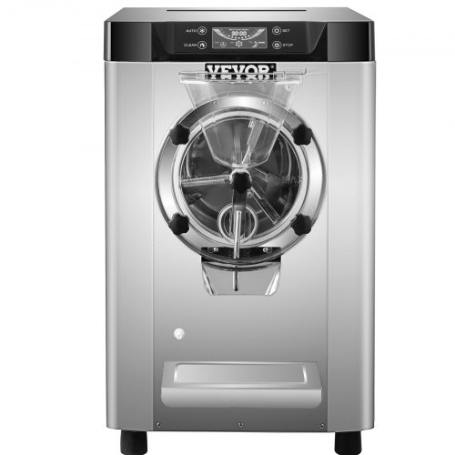 VEVOR Commercial Hard Ice Cream Machine Hard Serve Ice Cream Maker w/ 4.8-6.3 Gal/H Production Hard Ice Cream Machine w/ 1.6 Gal Cylinder Countertop Hard Yogurt Maker w/ 2000W Compressor & LCD Screen