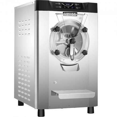VEVOR Commercial Hard Ice Cream Machine Hard Serve Ice Cream Maker w/ 4.8-6.3 Gal/H Production Hard Ice Cream Machine w/ 1.6 Gal Cylinder Countertop Hard Yogurt Maker w/ 2000W Compressor & LCD Screen