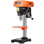 VEVOR 203.2mm/8-inch Benchtop Drill Press, 500W Induction Motor, Tabletop Drilling Machine with 550 / 950 / 1450 / 1950 / 2500 RPM Adjustable Speed, 0-45° Tilting Worktable, LED Work Light, for Wood Metal