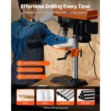 VEVOR 254 mm Benchtop Drill Press Tabletop Drilling Machine 510-2430 RPM