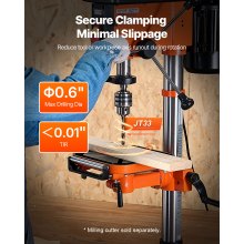 VEVOR 12 in Benchtop Drill Press, 5 Amp 120V, Variable Speed Cast Iron Bench Drill Press, 12 in Swing Distance 0-45° Tiltling Worktable with Laser Work Light, Tabletop Drilling Machine for Wood Metal