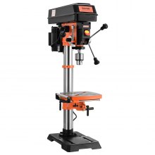 VEVOR 750W Bench Drill Press, 440-2580RPM Continuously Variable Speed ​​Adjustment Drill Press with 0-45° Tilting Work Table, 12in Swing, LED Work Light, X-Ray Positioning