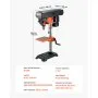 VEVOR Benchtop Drill Press, 3.2 Amp, 5-Speed Adjustable Drill Press with 650/1050/1800/2350/3100 RPM, 10-inch Swing, Cast Iron Frame, 0-45° Tiltling Worktable, Work Light, for Drilling Wood & Metal
