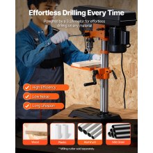 VEVOR 10'' 5-Speed Benchtop Drill Press Cast Iron Drill Press 3.2A 610-2800RPM
