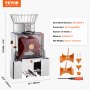 VEVOR Commercial Orange Juicer Machine 120W Automatisk Juice Squeezer Extractor