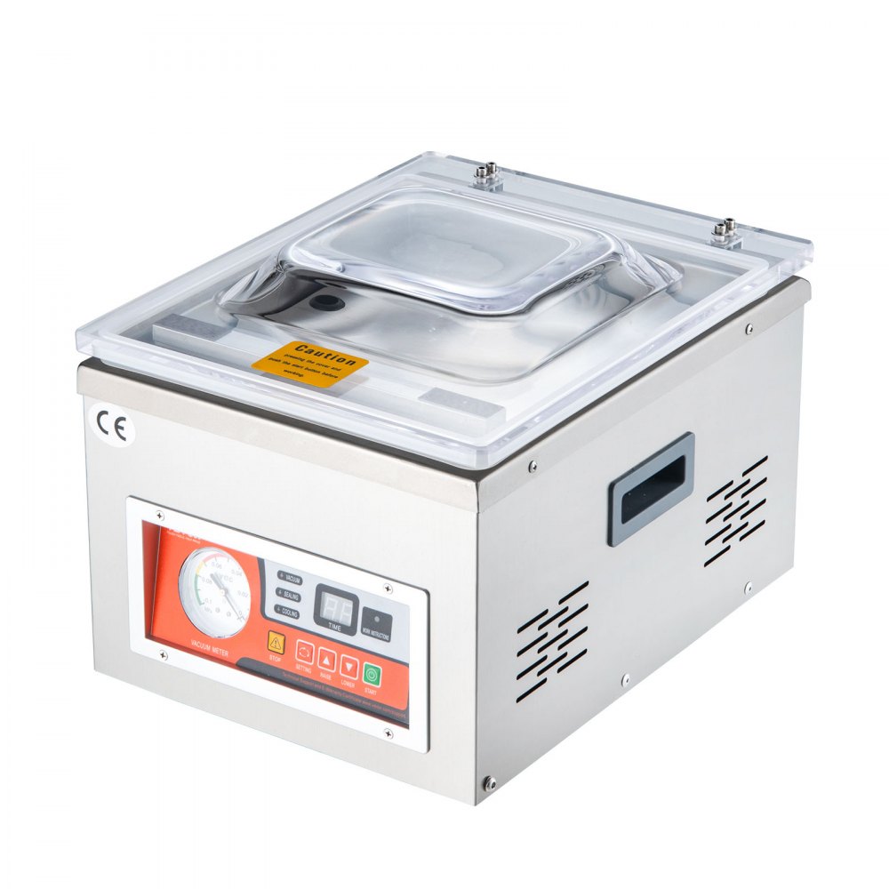 VEVOR Chamber Vacuum Sealer, 260W Sealing Power, Vacuum Packing Machine for Wet Foods, Meats, Marinades and More, Compact Size with 10.2 in Sealing Length, Applied in Home Kitchen and Commercial Use
