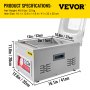 VEVOR Chamber Vacuum Sealer, 260W Sealing Power, Vacuum Packing Machine for Wet Foods, Meats, Marinades and More, Compact Size with 25.9 cm Sealing Length, Applied in Home Kitchen and Commercial Use