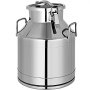 VEVOR rustfrit stål mælkedåse 20 liter/5,25 gallon vinspand spand mulekande mælkedåse mælkepotte spand rustfrit stål mælkedåse med forseglet låg Heavy Duty